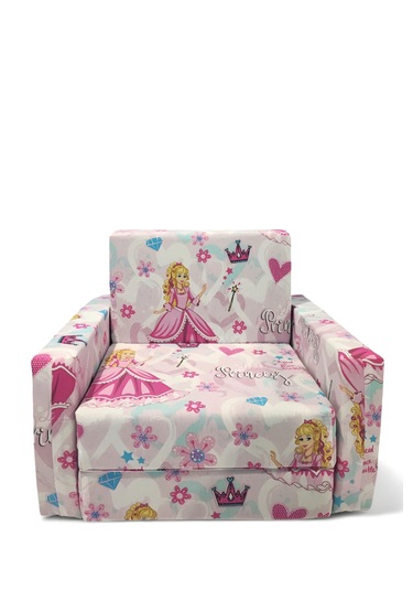 Katlanır Yer Yatağı - Çocuk Koltuğu - Bebek Yatağı 0-5 Yaş Prenses Desen