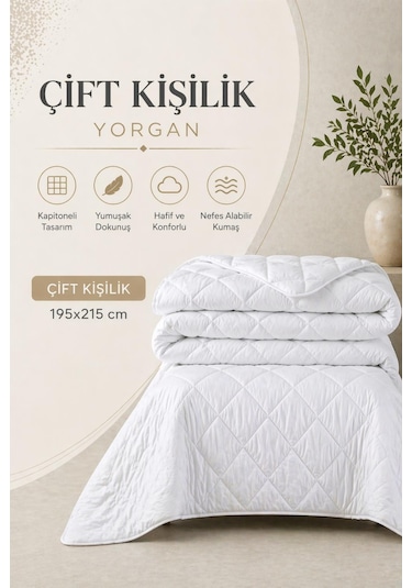 Softhome Primera Microfiber Yorgan Çift Kişilik Beyaz