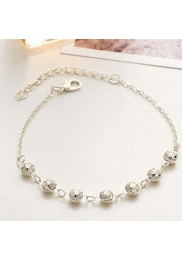 Altın Kadın Rhinestone Takılar Halhal Ayak Zinciri Bilezik Plaj Takı Hediye Altın