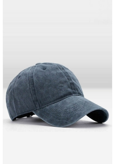 Külah Erkek Eskitme Şapka Yazlık Outdoor Kep Kasket-Lacivert-Lacivert-Standart