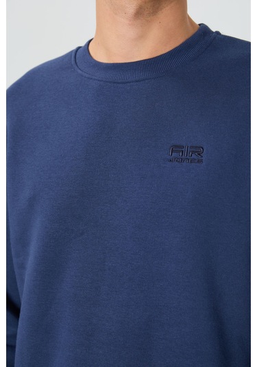 Tommy Life Omar İndigo Şardonlu Erkek Sweatshirt - 88137 Indıgo