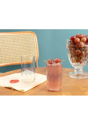 Madame Coco Musette Blue Rugs 4'Lü Meşrubat Bardağı Seti 365 ML