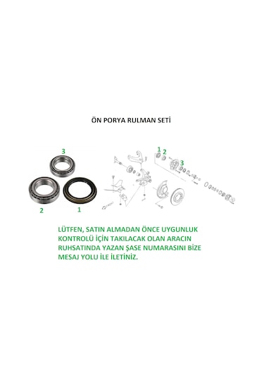 Infiniti Qx4 3.3 3.3 Ön Tekerlek Rulman Kiti 1997 İle 2000 Arası