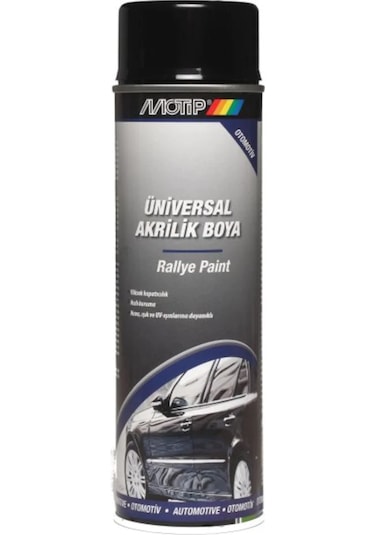 Motip Mat Siyah Üniversal Akrilik Sprey Boya 500Ml