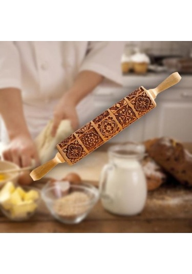 Novahub Moda Rulo Pimi Oklava Çevre Dostu Hafif 43x5cm El Yapımı Dekorasyon