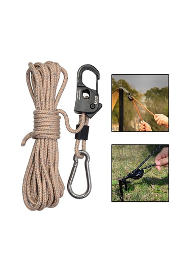 Suntek 4mm Çadır Adam Halat Taşınabilir Kılavuz Haki Haki