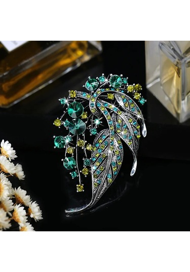 Üst Düzey Zarif Renkli Içi Boş Yaprak Broş Palto Kardigan Takım Pim Broş B9-6-7881 B9-6-7881 Çok Renkli