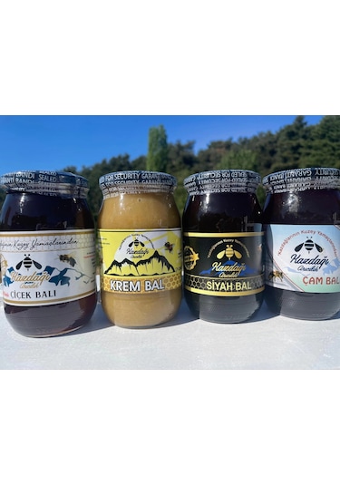 Bal Paketim 4 4x500gr Siyah & Çiçek & Çam & Krem Bal