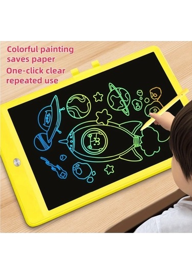 Trendooze Gençler İçin Gaojunshop01 Blue 10 Inç Renkli Eğitici Tablet Yeniden Kullanılabilir Pil İle Mavi Mavi