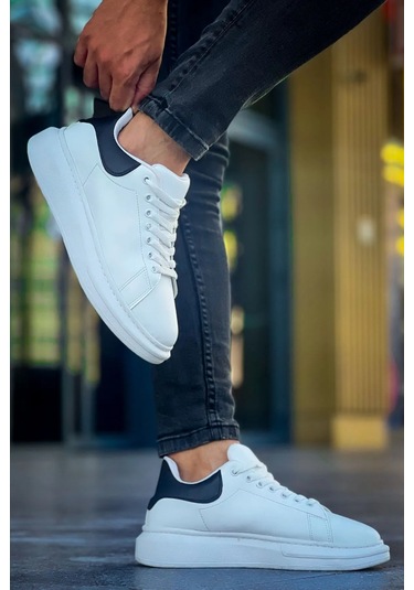 Luis A Costa Lc101 Beyaz Arka Siyah Bağcıklı Erkek Ayakkabı Renkli