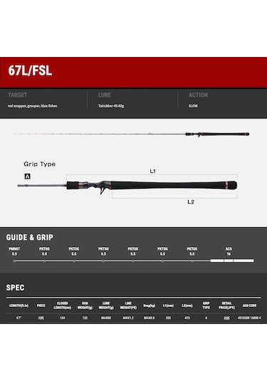 Tailwalk Ssd Full Solid C67l/fsl 2.00mt Max 80gr S2p Tetikli Tai Rubber Kamış