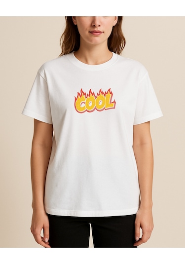 Hugo Boss Cool Baskılı T-shirt Beyaz