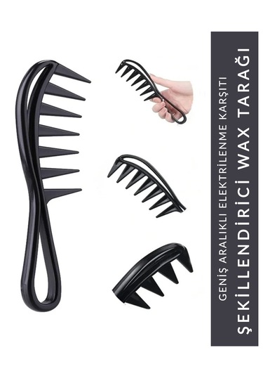 Muggio Geniş Aralıklı Profesyonel Wax Tarağı