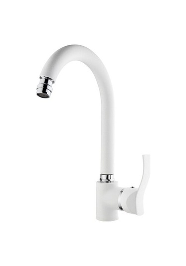 Gms Akdeniz Lavabo + Banyo + Eviye Batarya Set Beyaz - Krom Beyaz