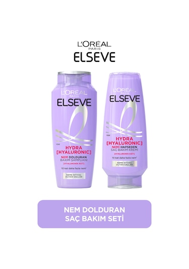 ELSEVE Hydra [hyaluronic] Neme Ihtiyaç Duyan Saçlar Için Bakım Seti - Şampuan & Saç Bakım Kremi