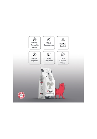 Toi Moi Aktif Karbon Sodyum Bentonit Kedi Kumu Avantaj Paket 2 x 10 KG