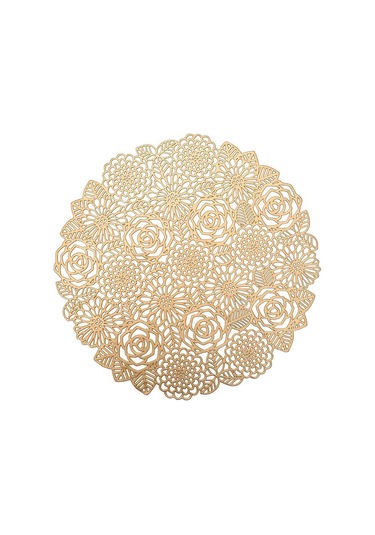 15 "preslenmiş Vinil Yuvarlak Placemats, 6 Set, Yemek Odaları 15,7x23,6 İnç