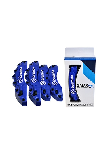 Brembo Fren Kaliper Kapağı Jant Braketi Universal 16” Jant ve Üzeri İle Uyumlu 4lü Set Mavi