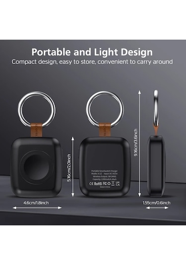 Honeybeeshop Pembe X12sx Taşınabilir Şarj Cihazı Samsung Galaxy Uyumlu Watch 7 Ultra 6 5 4 3 Active 2 1 İçin 1200mah Kompakt Tasarım Usb C Seyahat Dostu