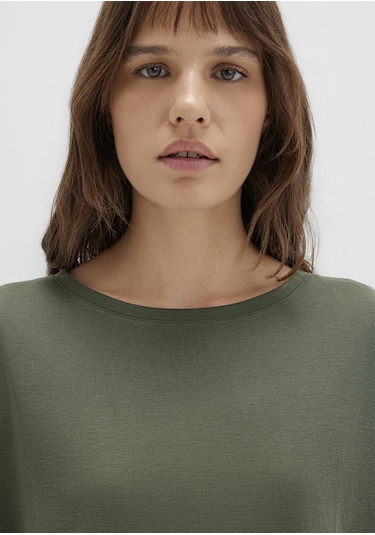 Mavi - Lux Touch Tencel Tm Modal Yeşil Basic Tişört 167245-71551 Yeşil Mavi - Lux Touch Tencel Tm Modal Yeşil Basic Tişört 167245-71551 Yeşil