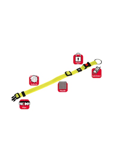 Karlie Kilitli Boyun Tasma L 45-65 CM Sarı