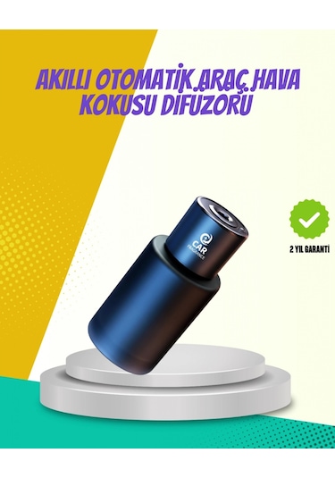 Doğal Difüzyonlu Şarjlı Oto Kokusu Cam Gövdeli