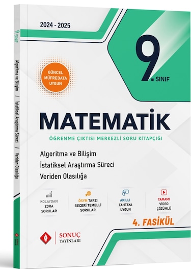 Sonuç 2025 9. Sınıf Matematik Modüller Set Sonuç Yayınları