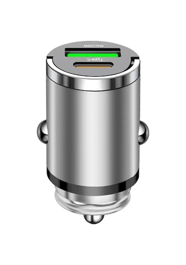 Maerknon100w Pd Qc3.0 Mini Araç Şarj Cihazı İphone 15 Samsung Xiaomi Huawei Usb C Hızlı Şarj Il