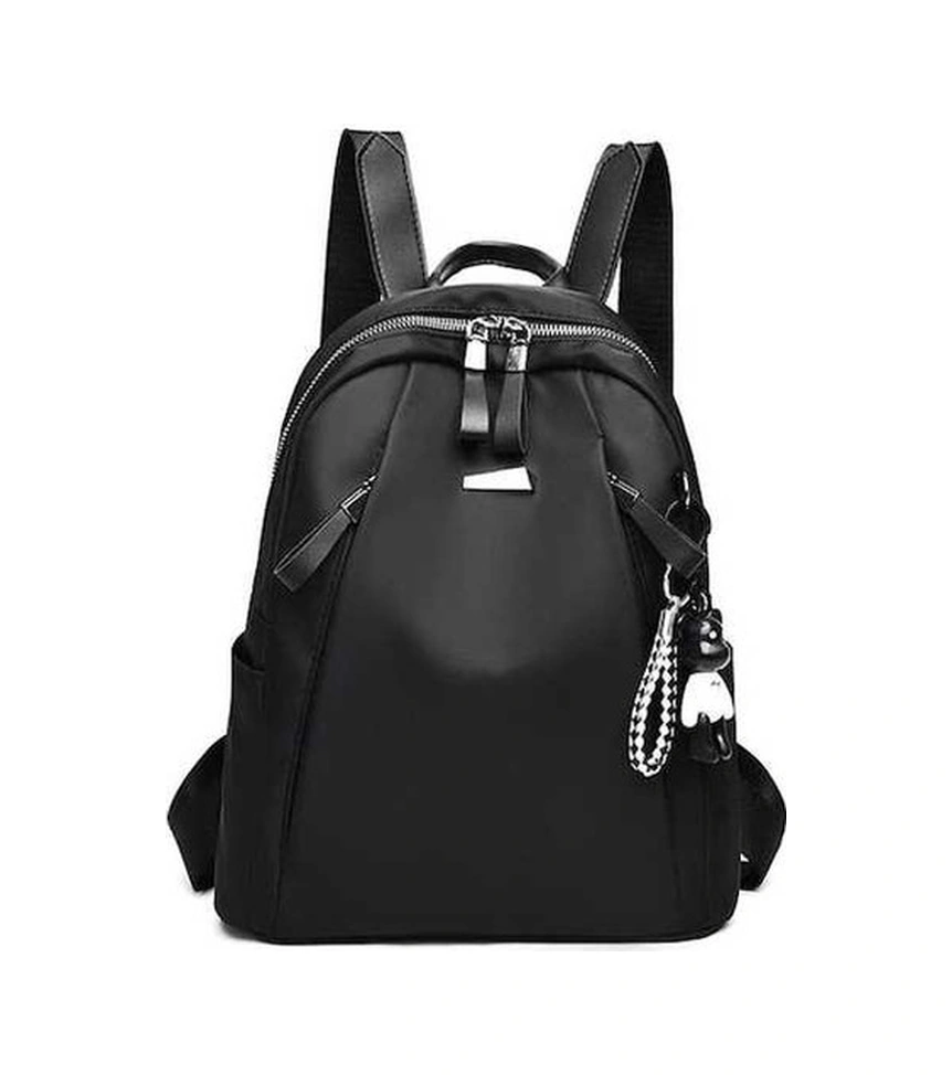 Tongxida Moda Büyük Kapasiteli Kadın Seyahat Öğrenci Su Geçirmez Siyah Sırt Çantası Siyah