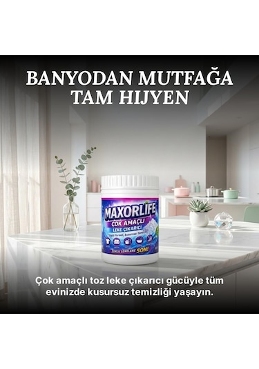 Maxorlife Çok Amaçlı Toz Leke Pas Çıkarıcı 1 KG