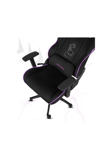 Rio Balerion Terletmez Kadife Kumaş Siyah Gaming Oyuncu Koltuğu - 19 Siyah