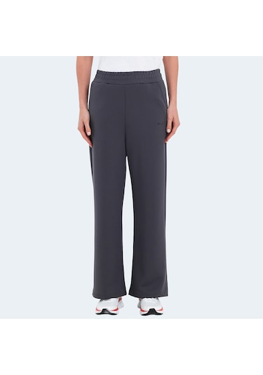 Slazenger VILLE Kadın Cepli Bol Paça Koyu Gri Eşofman Altı