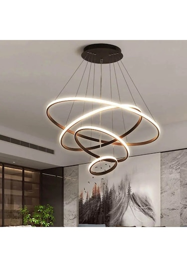 Tiran / Sarkıt Avize / 80x60x40x30 Cm / Antrasit Gövde / 3 Renk I Antrasit