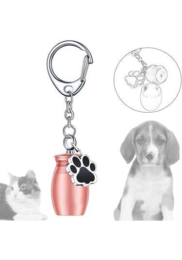 Homyl Urn Anahtarlık Ashes Hatıra Su Geçirmez Altın-gül Altın