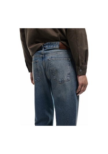 Koton Pamuklu Normal Bel Vintage Straight Fit Jean Pantolon Petrol 6wam40078nd PETROL