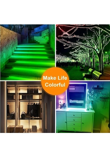Led Şerit Işık Rgb 5050 Renk Değiştiren Işık Şeridi Akıllı Işık Şeridi 3 Tuşlu Gece Lambası Dekorasyon Led Aydınlatmalar 55090770