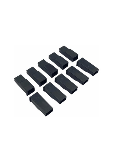 Tekli Konnektor Kilitlemeli Fiş Kılıfı Standart 6.3 Mm Siyah 10 Ad