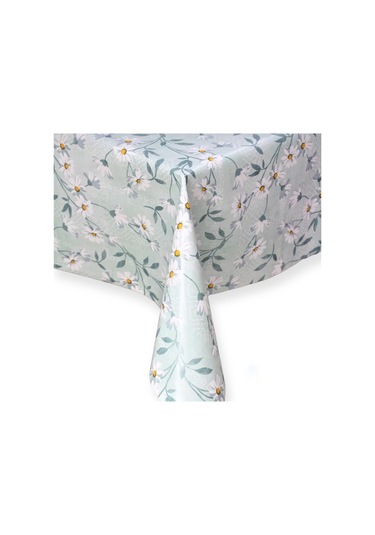 Pvc Muşamba Papatya Desen Masa Örtüsü Elyaf Astarlı