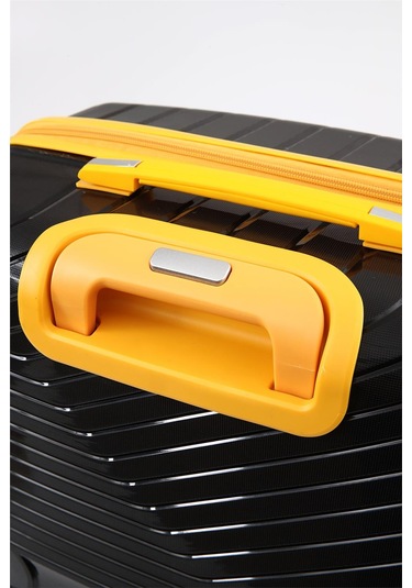 Ççs 5239 Polipropilen Büyük Boy Valiz Siyah-sarı