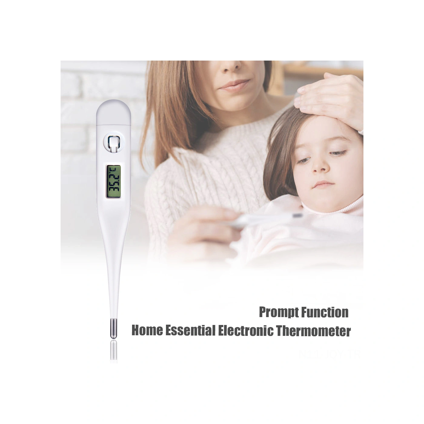 Youmex Küçük Sert Uçlu Ev Elektronik Termometre - Hızlı Ölçüm, Yüksek Hassasiyetli Ekran, Taşınabilir Sağlık Bakıcısı