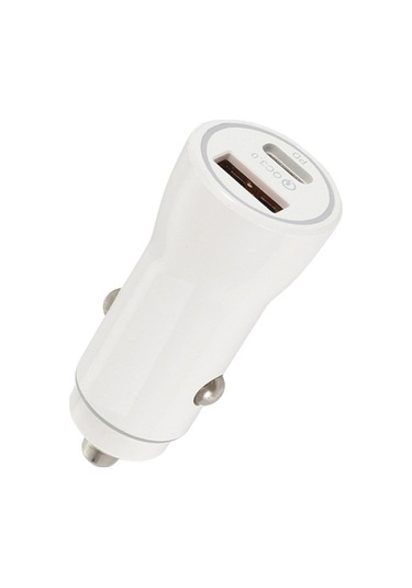 Sones P21 Taşınabilir Pd 20w + Qc 3.0 18w Çift Bağlantı Noktalı Hızlı Araç Şarj Cihazı Beyaz