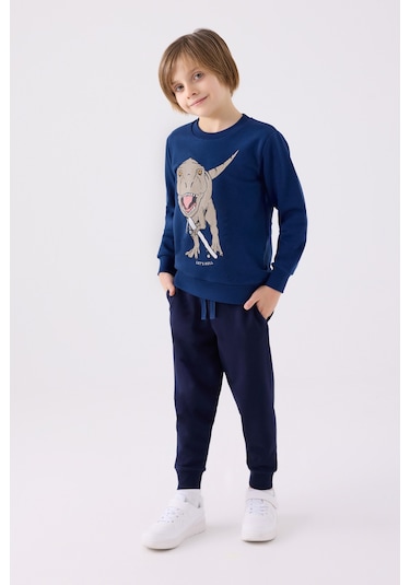 Rolypoly Erkek Çocuk Eşofman Takımı Rp3430 Koyu İndigo Koyu İndigo