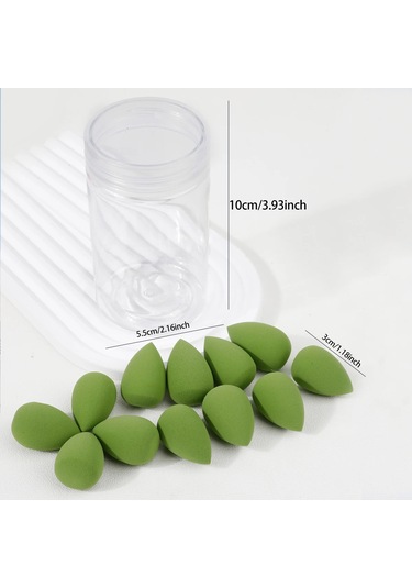 12 Adet Mini Güzellik Sünger Yumurta Su Damlası Küçük Makyaj Yumurta Tozu Puf Kuru Islak Black