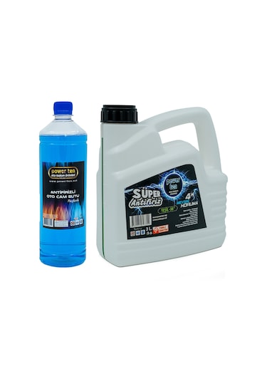 powerten yeşil antifiriz 3 lt  camsuyu 1 lt
