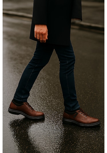 Growish Gre0168 Hakiki Deri Kaydırmaz Koku Yapmaz Bilekten Streçli Üst Kalite Bilekte Yarım Bot Koyu Kahverengi Growish Gre0168 Hakiki Deri Kaydırmaz Koku Yapmaz Bilekten Streçli Üst Kalite Bilekte Yarım Bot Koyu Kahverengi