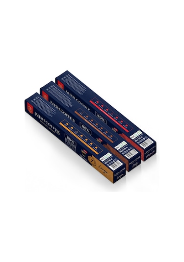 Nish Coffee Nespresso Uyumlu Kapsül Kahve 3'lü Set Lungo,ıtaly,risteretto -30 Adet Kapsül Kahve