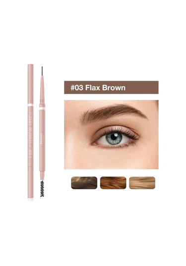 1 Adet Su Geçirmez Çift Uçlu Kaş Kalemi 1.5mm Ultra İnce Kaş Kalemi Ter X6 Classic Black 0