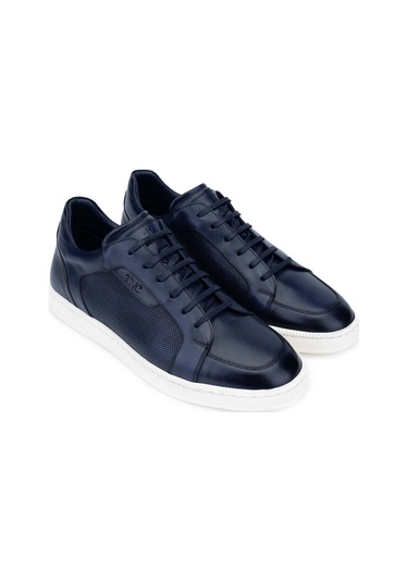 Tamer Tanca Erkek Hakiki Deri Lacivert Casual Ayakkabı 183 30306 Erk Ayk Y24 Lacıvert Lacivert
