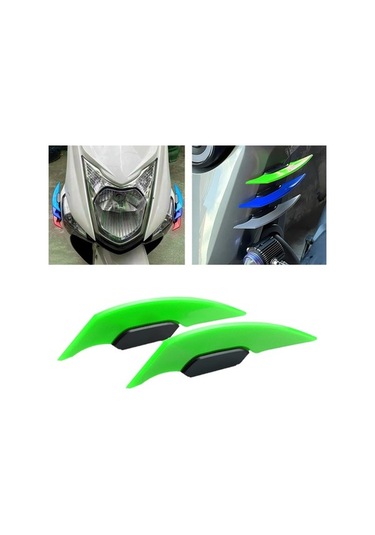 Ganzhoushop Yeşil Winglet Uygun Suntek Spoiler Motosikletler Motosiklet Kanat Için Elektrikli Aerodinamik Wr Yeşil