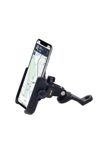 Motowolf Motosiklet Ayna Bağlama Telefon Tutucu Usb Hızlı Şarj